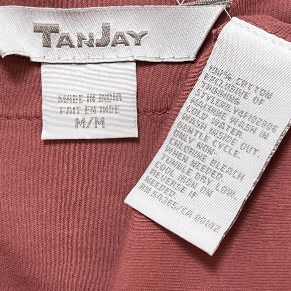 TanJay Cardigan Sweater Top Set Womens Medium Large Beaded Knit Pink Coral Vtg - Picture 5 of 10